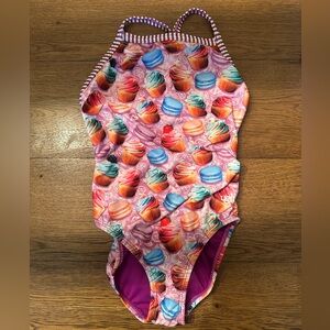 Dolphin Uglies “Birthday Suit”! Size 28
Colorful Cupcake Print Swimsuit